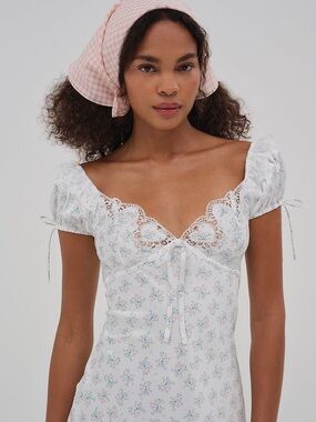 NWT (XL) For Love & Lemons Sweet Escape Eyelet Midi Slip Dress